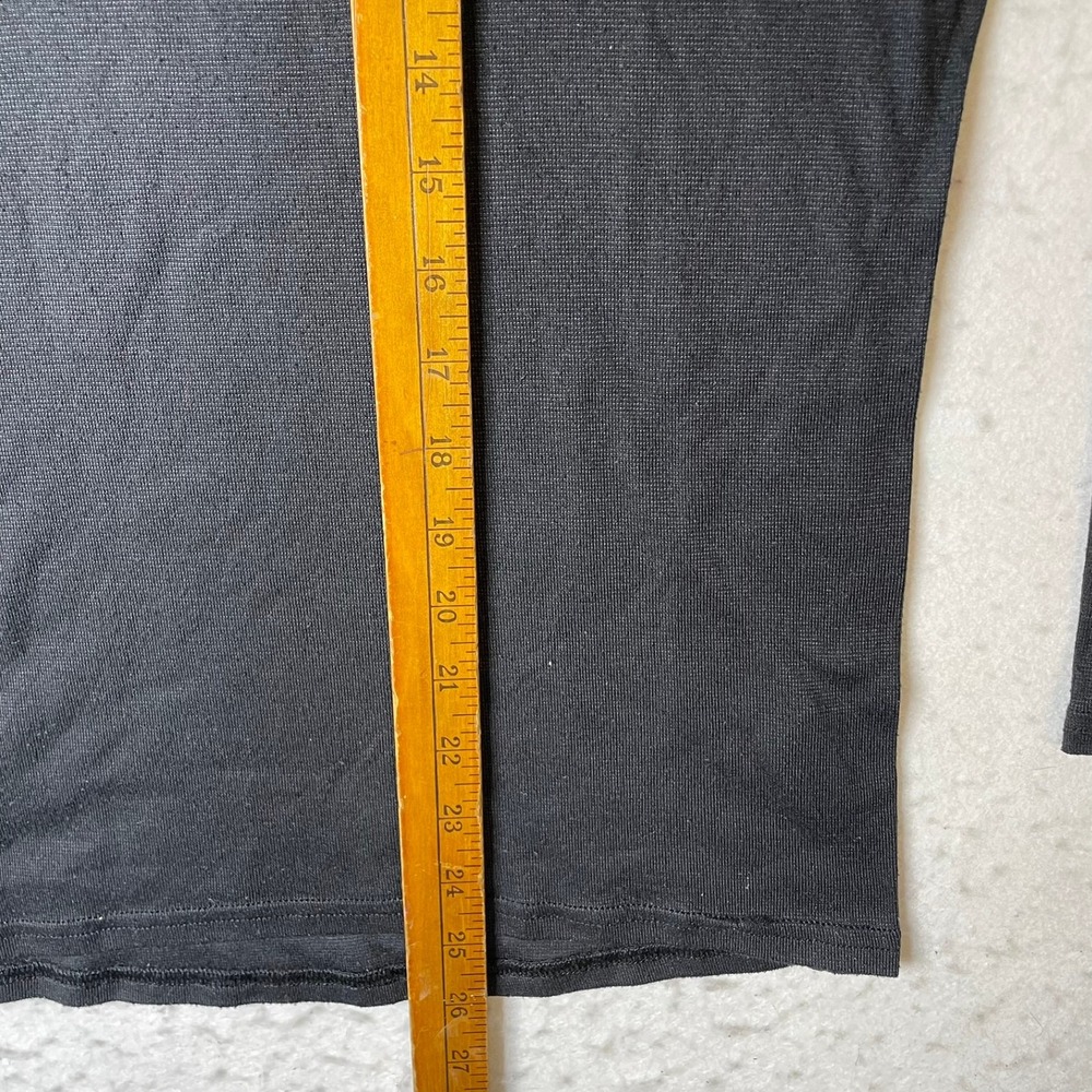 Vintage Patagonia Long Sleeve Thermal Base Layer Shirt Black Mens M Made in USA - Picture 5 of 8